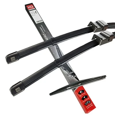 Image of HQ AUTOMOTIVE Windscreen Wiper Blades 3pcs kit Fits: VAUXHALL Astra 2004 onwards, Caravan 2010 model: AD71 222HQ12E