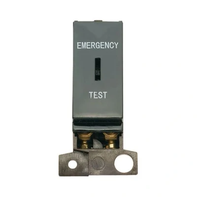 Image of Click Minigrid 10 Ax Dp Keyswitch Module Emergency Test Black 25mm X 52.5mm 20mm Md029Bk