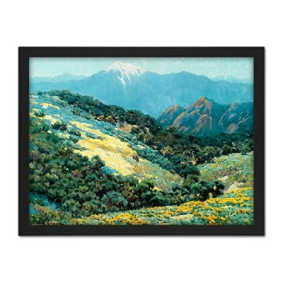 Image of Redmond Valley Splendor Landscape Painting Large Framed Art Print Poster Wall Decor 18x24 in