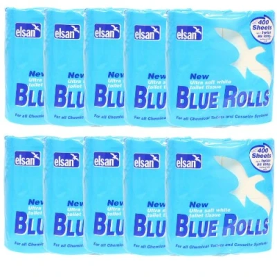 Image of Elsan Blue 40 x Dissolvable Toilet Rolls Caravan Motorohome Bulk Buy
