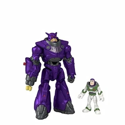 Image of Disney and Pixar Lightyear Toys, Imaginext Battle Blast Zurg &amp; Buzz Figure Set for Preschool Pretend Play Ages 3 8 Years HGT34