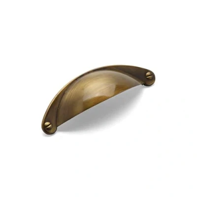 Image of FittingsCo Antique English Traditional Half Moon Shaker Cup Handle, Kitchen &amp; Bedroom Handle