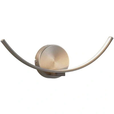 Image of Wall Light &#039;Iven&#039; (Modern) in Silver Made of Metal for e.g. Living Room &amp; Dining (1 Source,) from Lindby Lighting, lamp