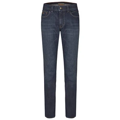 Image of Hattric Men&#039;s Cross Denim Jeans Harris Straight, Blue (Dark 48), 36 W/32 L