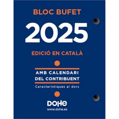 Image of Dohe Taco Desktop 2025 Catalan Calendar with Day Page Format, 12 Months from January to December, Size 8.5 x 11 cm, Office Supplies