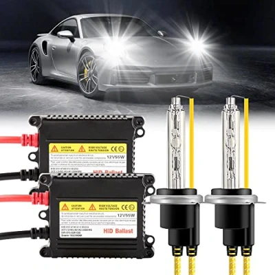 Image of Chemini H7 HID Xenon Kit 55W 6000K White For Car High/Low Beam Replace Headlight of Bulb or Halogen Lamp 12V 1 Set