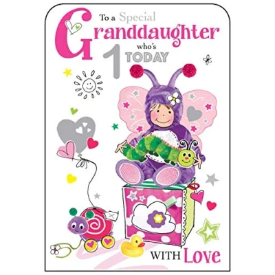 Image of Granddaughter 1st Birthday Card