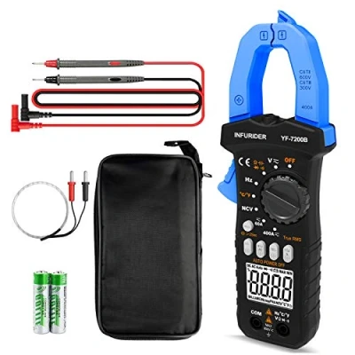 Image of Digital Clamp Meter,INFURIDER YF 7200B TRMS Auto Ranging AC DC Volt Amp Current on Multimeter for Voltage&amp;Amperage,Ohm,Capacitance,Diode,Continuity Tester and NCV