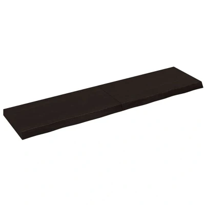 Image of vidaXL Wall Shelf Dark Brown 160x40x(2 6) cm Treated Solid Wood Oak