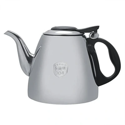 Image of Garsent Stainless Steel Teapot, Teapot with Handle Heat Resistant Tea Kettle for Kitchen, Cafeteria, Hotel, Restaurant, and Office.(1.2L)