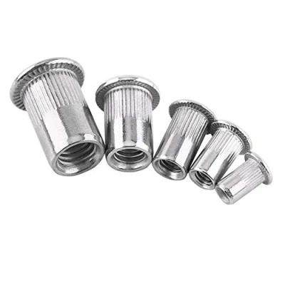 Image of 20 Pcs Blind Rivet Nuts m3 m4 m5 m6 m8 Flat Head Threaded Nut 304 Stainless Steel Machine Screws, Fastener Repair Tool Accessory(M8)