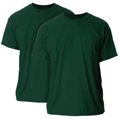Image of Gildan Unisex&#039;s Ultra Cotton T Shirt, Style G2000, Multipack, Forest Green (2 Pack), XXL (Pack of 2)