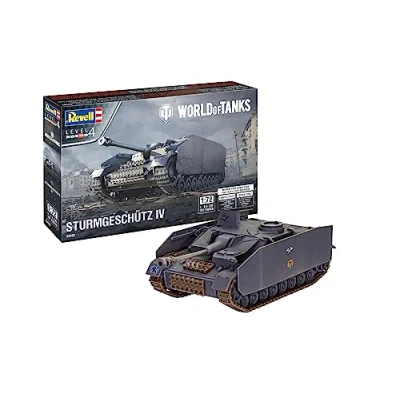 Image of Revell World of Tanks Game 03502 Sturmgeschütz IV 1:72 Scale Plastic Model kit, Unvarnished