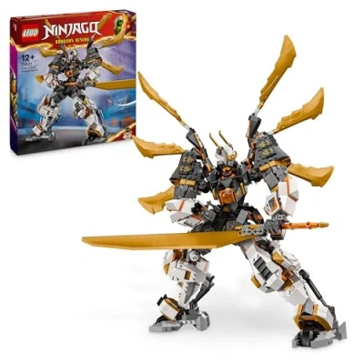Image of LEGO NINJAGO Cole’s Titan Dragon Mech Set, Adventure Toy for Boys and Girls, Ninja Playset with 1 Character Minifigure, Dragons Rising Birthday Gift Kids &amp; Teens Aged 12 Over 71821