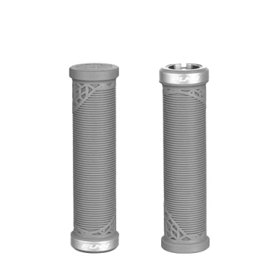 Image of Funn Hilt JR Mountain Bike Handlebar Grips with Single Lock On Clamp, Bicycle Locking 19 mm Inner Diameter, Short For Youth, Girls and Boys (Gray)