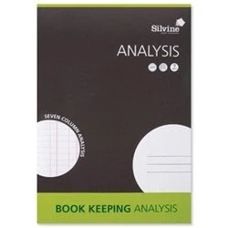 Image of Silvine Book Keeping Notebook Analysis 32 Pages 7 Column A4 Ref SJA4A [Pack of 6]