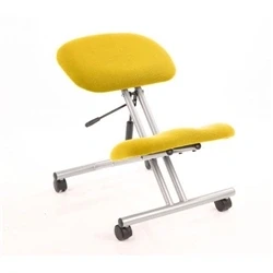 Image of Kneeler Kneeling Stool Silver Frame Bespoke Colour Senna Yellow