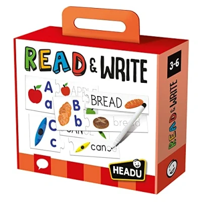 Image of HEADU READ &amp; write match the puzzle pieces then learn to word Educational Games Puzzles Ages 3 6 years