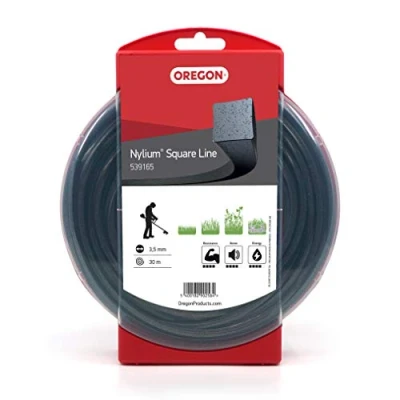 Image of Oregon Square Nylium 539165 Heavy Duty Trimmer Line for Dry Vegetation On Rocky Ground, Black, 3.5 mm x 30 M
