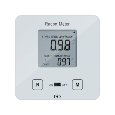 Image of Funny Kitchen Home Radon Detector, Portable Meter, Elifecity Long and Short Term Monitor, Battery Powered, Easy to Use, Ensure Your Home&#039;s Safety, White, KT 013