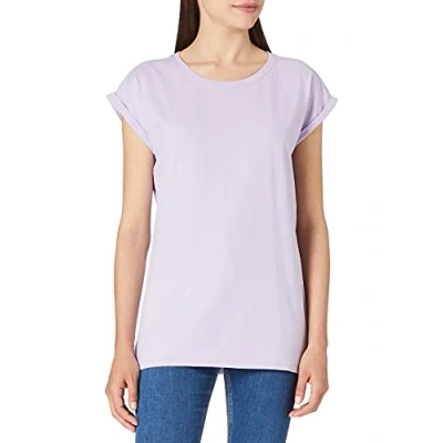 Image of Build Your Brand Women&#039;s Ladies Extended Shoulder Tee T Shirt, Fliederfarben, S