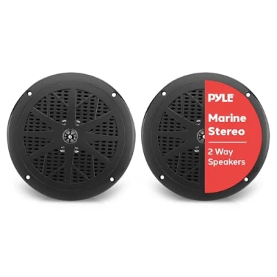 Image of Pyle PLMR61B 120W 6.5 inch Dual Cone Marine Speaker Black