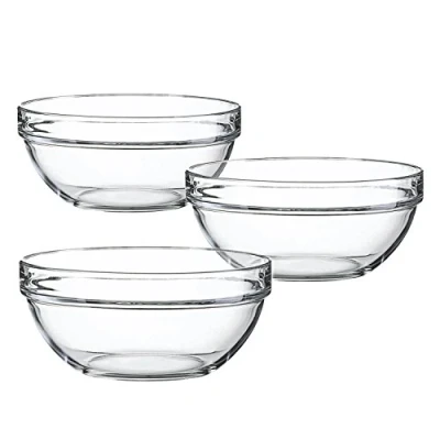 Image of Luminarc Glass 6.5 Inch Stackable Round Bowl, Set of 6