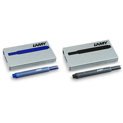 Image of Lamy T10 Ink Cartridges: 1 Pack of Black + Blue