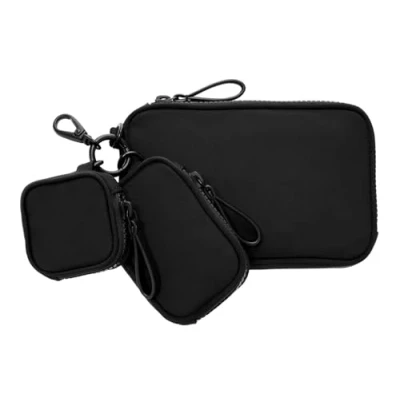 Image of Fossil Gift for Men Tech, ViralOff® 100% Recycled Polyester/Polyurethane Trim Pouch black 17.78cm L x 3.175cm W 12.065cm H MLG0717001