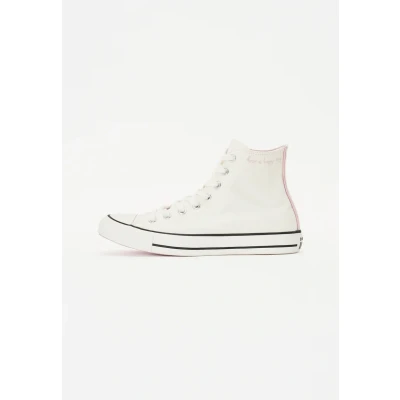 Image of Converse Chuck Taylor ALL STAR Hightop trainers, Women&#039;s, Size: 7, Egret/summit pink/black Synthetics/textile