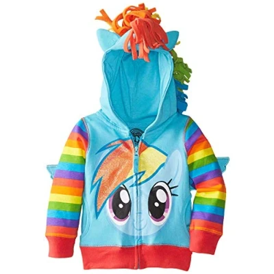 Image of FREEZE Girls&#039; Rainbow Dash Blue Multi Cosplay Hoodie, 10