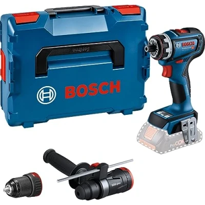 Image of Bosch Professional 18V System Cordless Drill/Driver GSR 90 FC (FlexiClick System, Hard Torque of 64 Nm, brushless Motor, 2 Gear, incl. 1x GFA 18 M, H, in L BOXX)