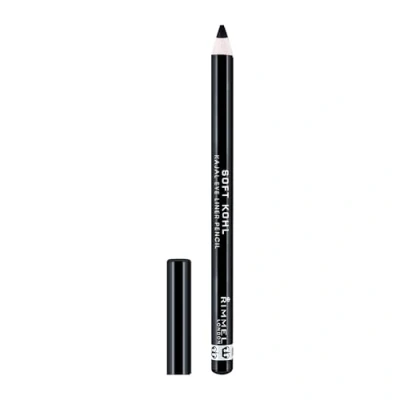 Image of Rimmel London Soft Kohl Smudge proof Eyeliner Pencil, Jet black, 1.2 g