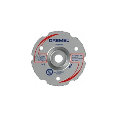 Image of Dremel DSM600 Cutting Wheel for DSM20 Compact Saw, Circular Saw Blade with 20 mm Depth Straight, Plunge and Flush Cuts Carton Packaging