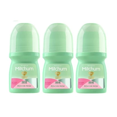Image of Mitchum Roll On Powder Fresh 50ml (Pack Of 3)