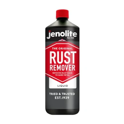 Image of JENOLITE Rust Remover Original Liquid 1kg For Metal Fast Acting Removes Back To Bare Treatment Car bodywork, Bikes, Tools, Machinery, BBQs