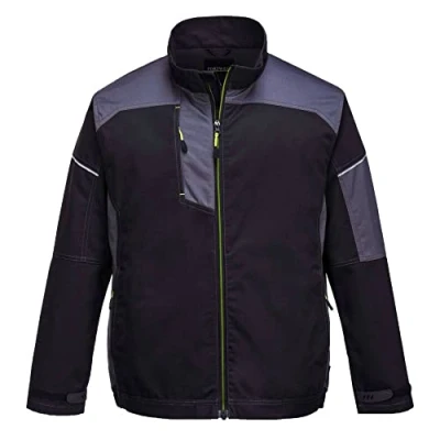Image of Portwest PW3 Work Jacket Black/Zoom Grey Large