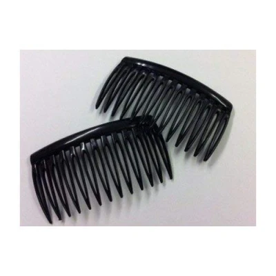 Image of 2 x Small Black Side Combs Hair Slides Making Wedding Prom Fascinator&#039;s