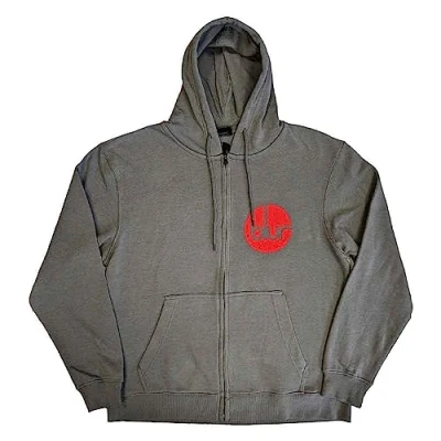 Image of Blur Hoodie Circle Band Logo Official Unisex Grey Zipped L