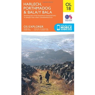 Image of Explorer OL 18 Harlech, Porthmadog &amp; Bala Map