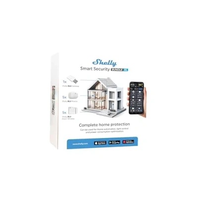 Image of Shelly Smart Security Bundle XL Package Bluetooth Devices Home Automation iOS Android App Long Battery Life Customized Alarm Zones Scenarios