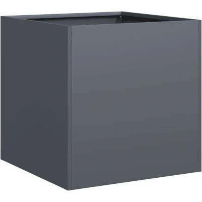 Image of vidaXL Planter Anthracite 40x40x40 cm Cold rolled Steel