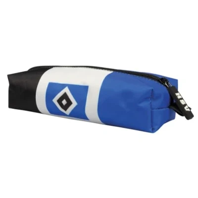 Image of HSV Hamburger SV Pencil Case Block Stripes, Blue/White/Black, Modern