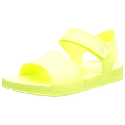 Image of Fitflop Iqushion Kids Junior Ergonomic Back Strap Sandals, Electric Yellow, 1 UK Child