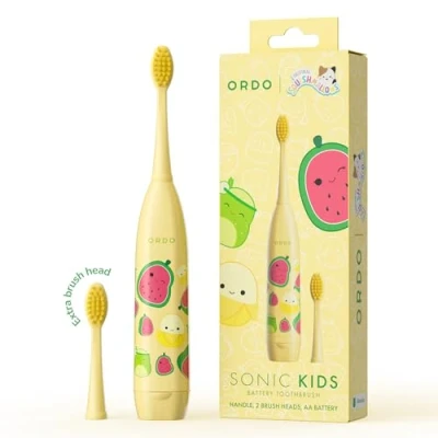 Image of Ordo Squishmallows Toothbrush, Sonic Toothbrush for Kids, Battery Soft Bristles, Extra Brush Head Inc, Gift Kids Aged 4+, Included, Wanda