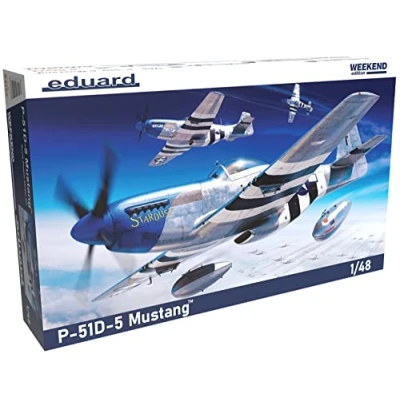 Image of Eduard EDK84172 1:48 Weekend P 51D 5 WWII Fighter Scale Model kit, Unpainted