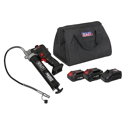 Image of Sealey 20V SV20 Series Grease Gun Kit 2 Batteries