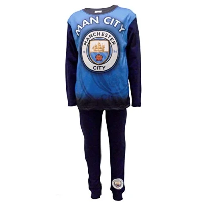 Image of TDP Textiles Manchester City Football Club Boys 1894&quot; Pyjamas 3 4 Years Blue