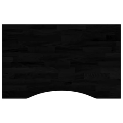 Image of vidaXL Tabletop Solid Oak Desk Surface 80x50x2.5cm Natural Dark Brown Rectangular Top for Home Office Furniture