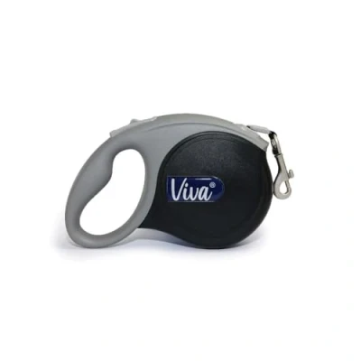 Image of Ancol Viva Retractable 5m Tape Lead Black L